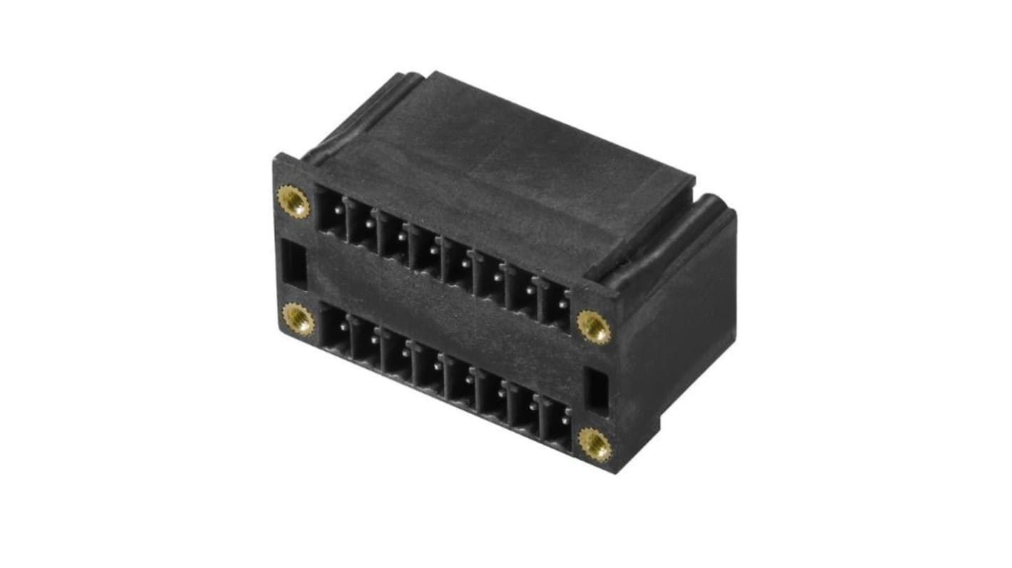 Conector de montaje en PCB Weidmuller 1974230000, paso: 3.81mm, 14 contactos, 2 filas, Macho
