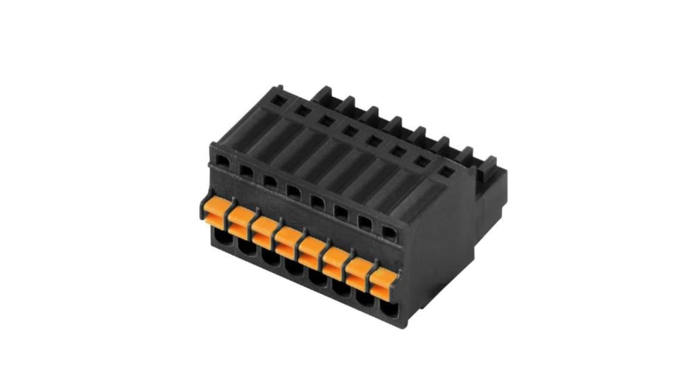 Weidmüller 2.5mm Pitch 2 Way Pluggable Terminal Block, Plug, PCB