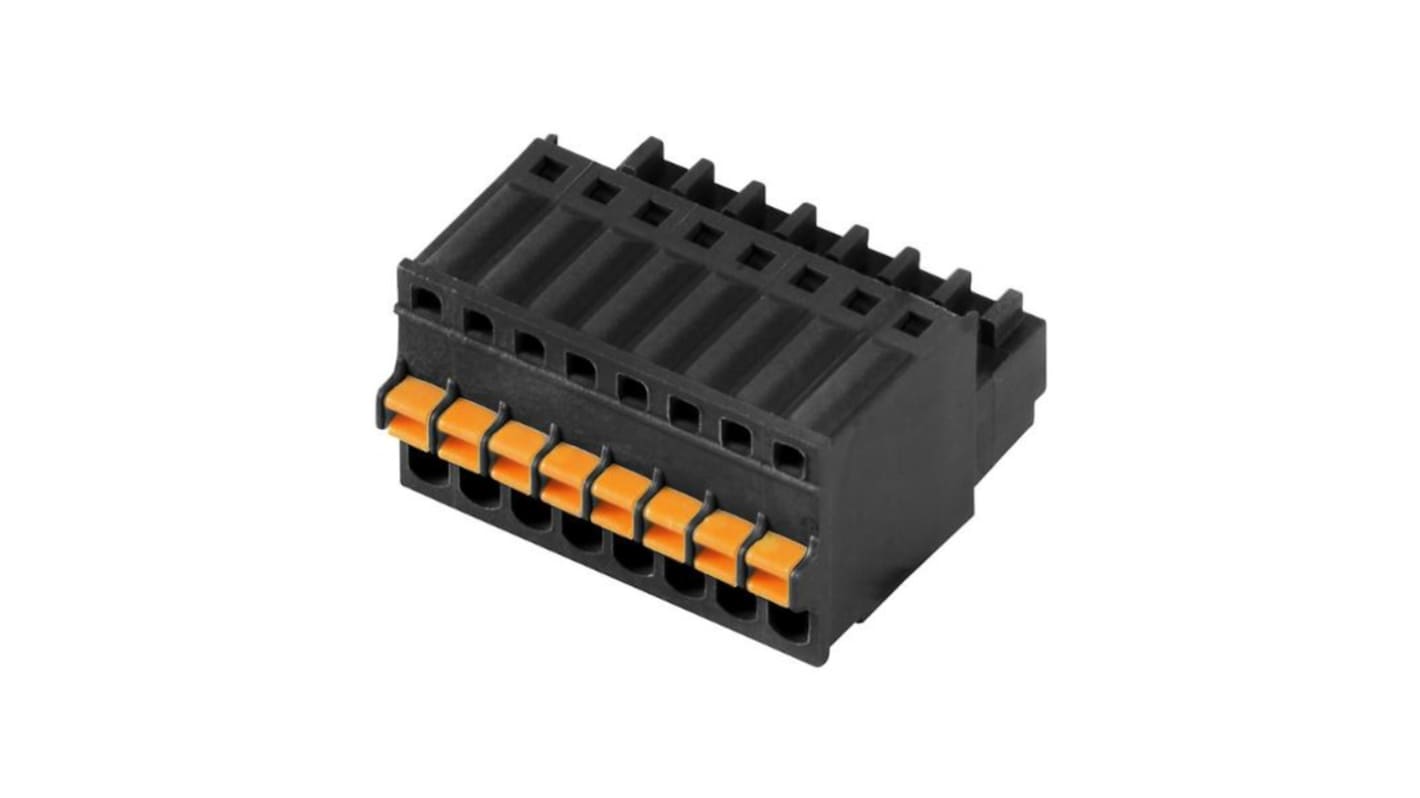 Weidmuller 2.5mm Pitch 6 Way Pluggable Terminal Block, Plug, PCB