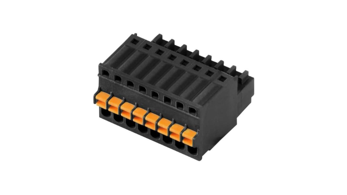 Weidmuller 3.5mm Pitch 7 Way Pluggable Terminal Block, Plug, PCB