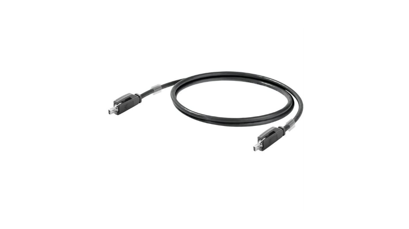 Cable Ethernet apantallado Weidmuller de color Negro, long. 5m