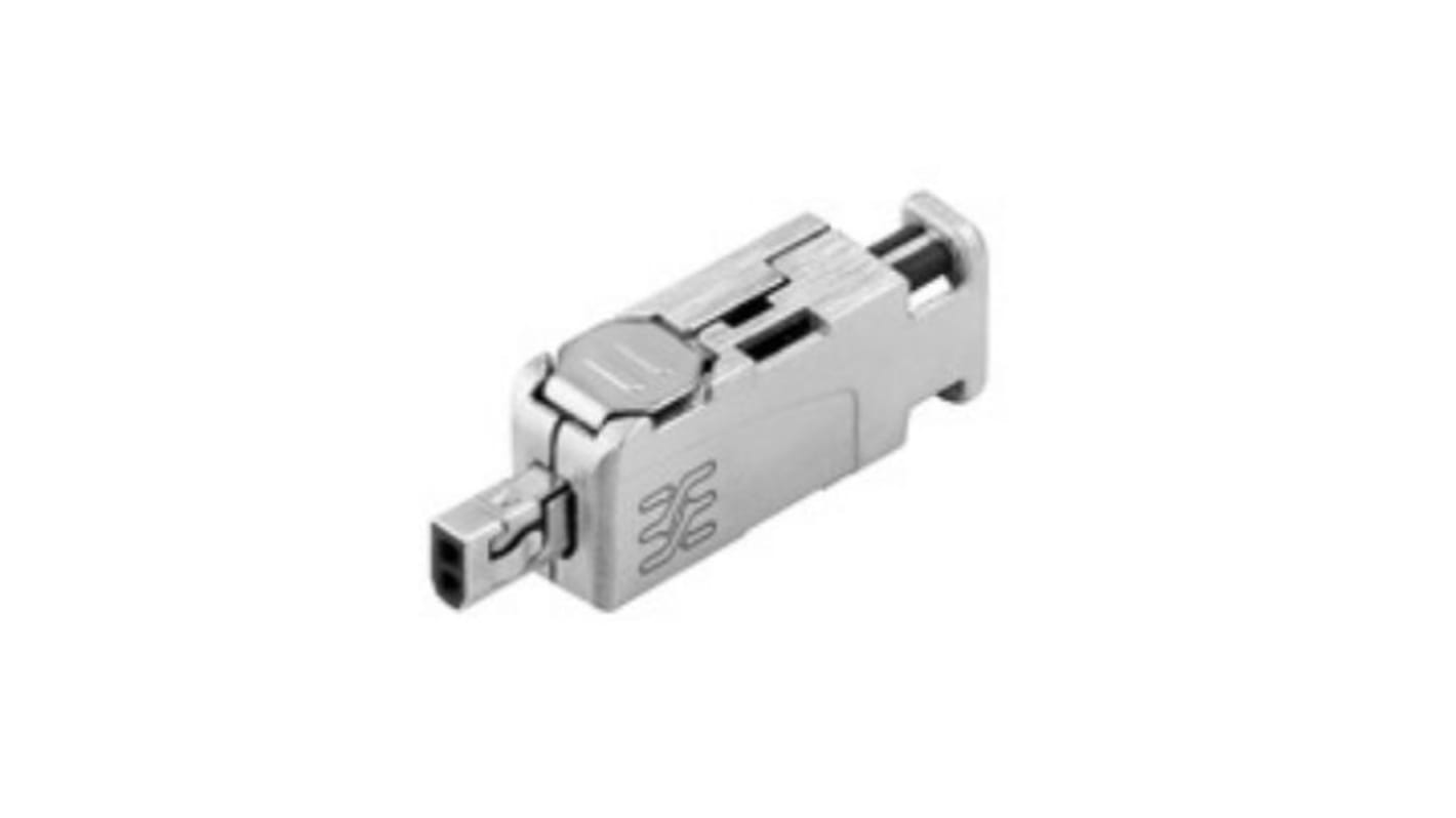 Conector Ethernet Macho Weidmuller, de 2 vías