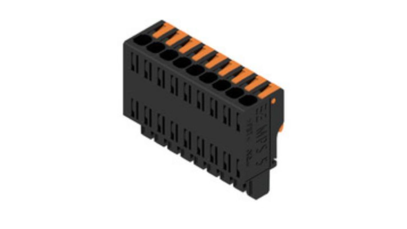 Weidmuller 5mm Pitch 9 Way Pluggable Terminal Block, Plug, PCB Mount