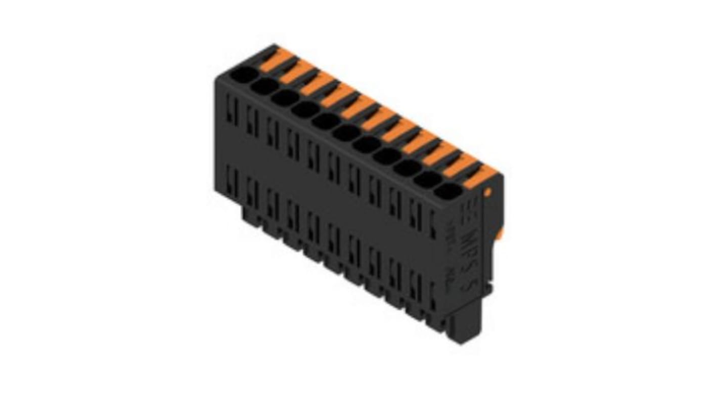 Weidmuller 5mm Pitch 11 Way Pluggable Terminal Block, Plug, PCB Mount