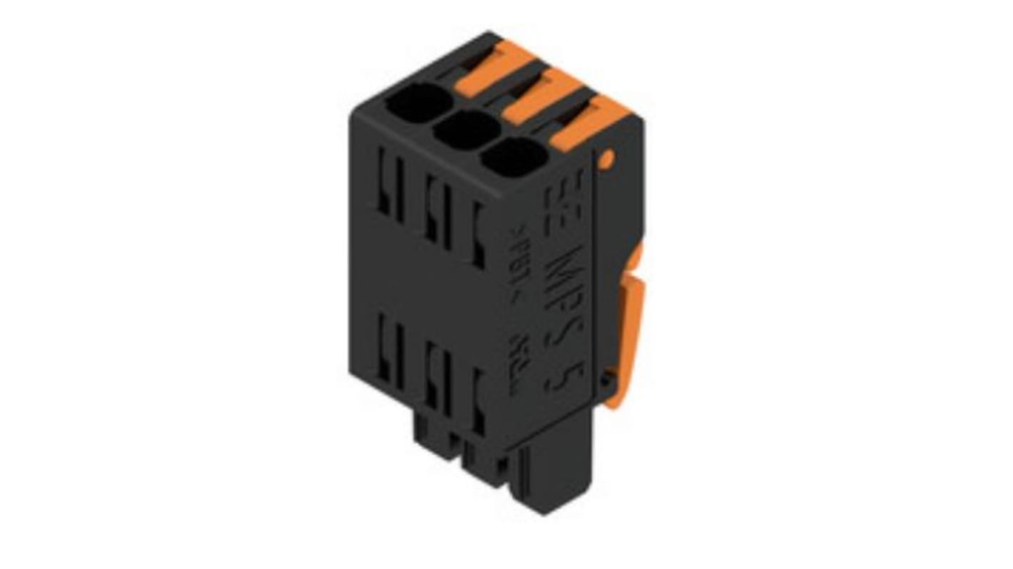 Weidmuller 5mm Pitch 3 Way Pluggable Terminal Block, Plug, PCB Mount