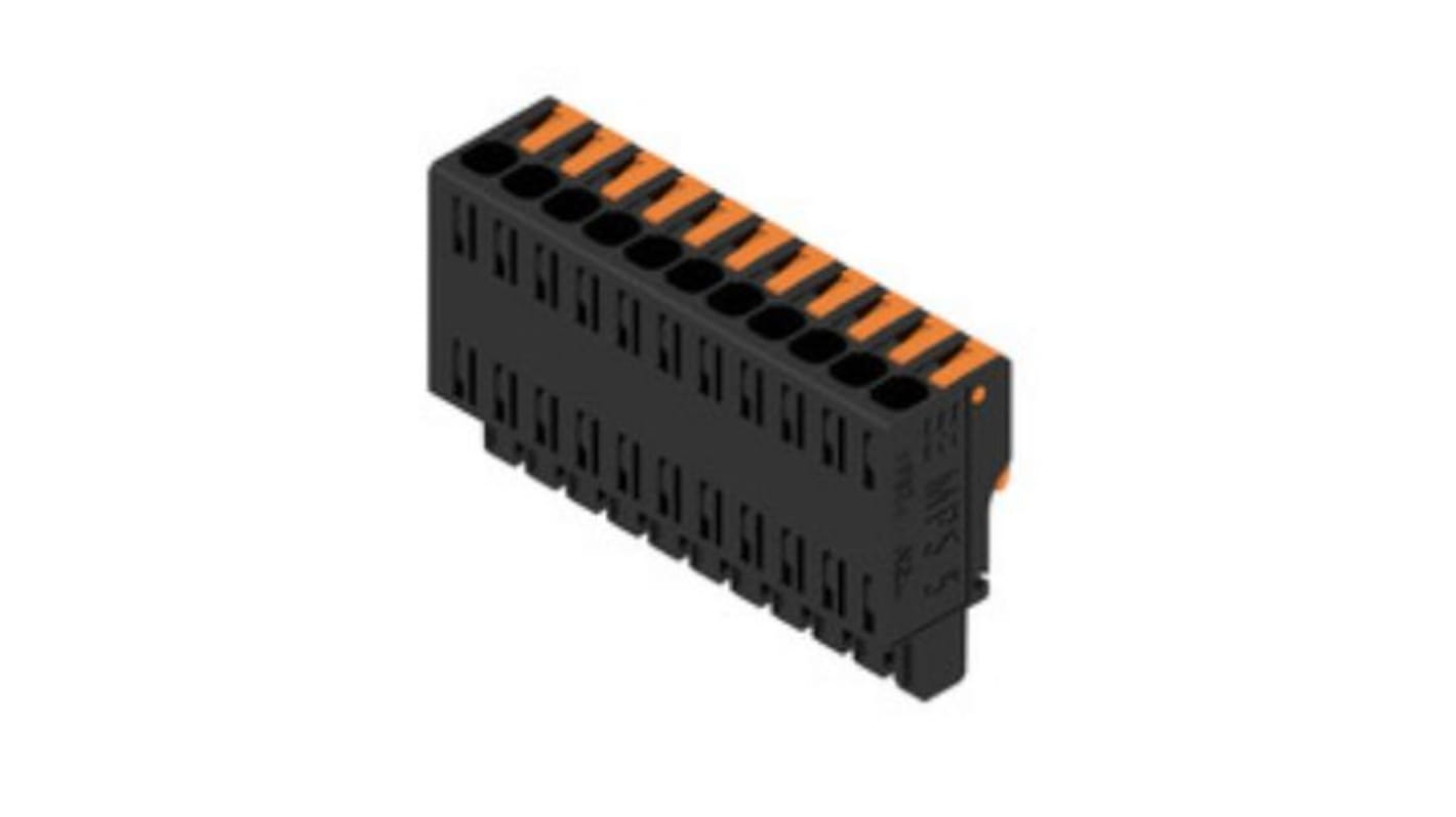 Conector de PCB Hembra Weidmuller de 11 vías , paso 5mm, montaje en PCB