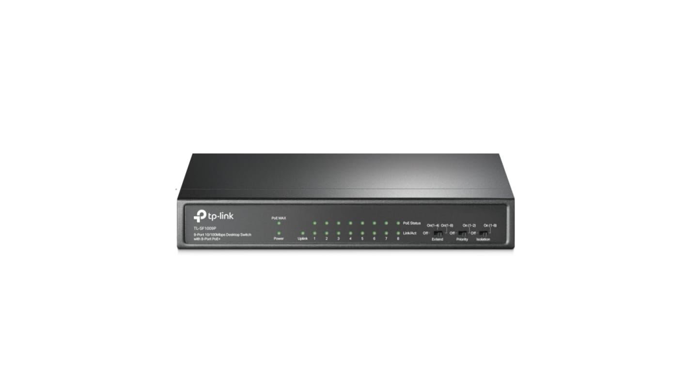 Switch Ethernet TP-Link con PoE, 9 puertos