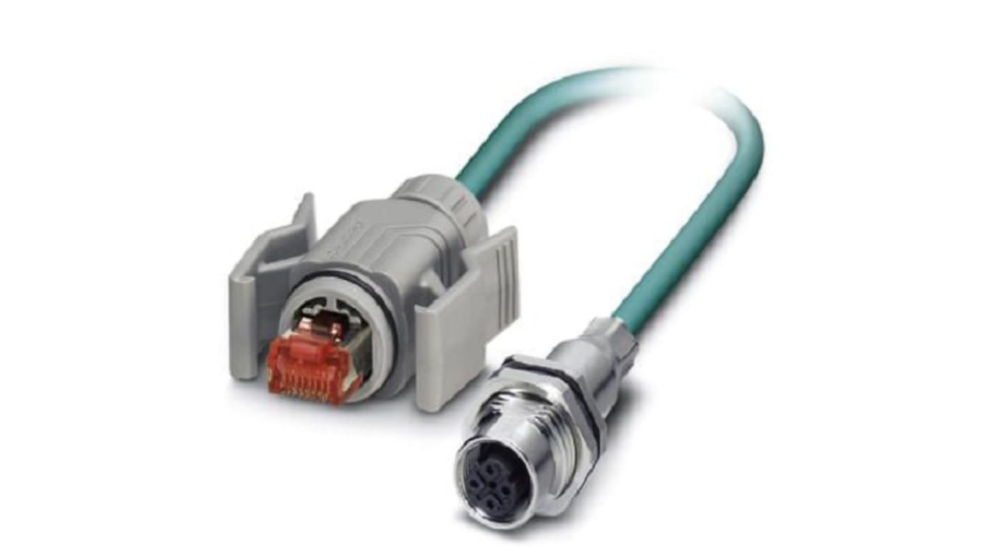 Cable Ethernet Cat5e apantallado Phoenix Contact de color Verde, long. 2m