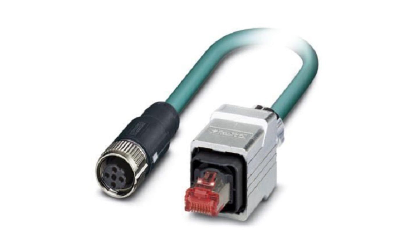Cavo Ethernet Cat5 (schermato) Phoenix Contact col. Blu, L. 2m, Con terminazione