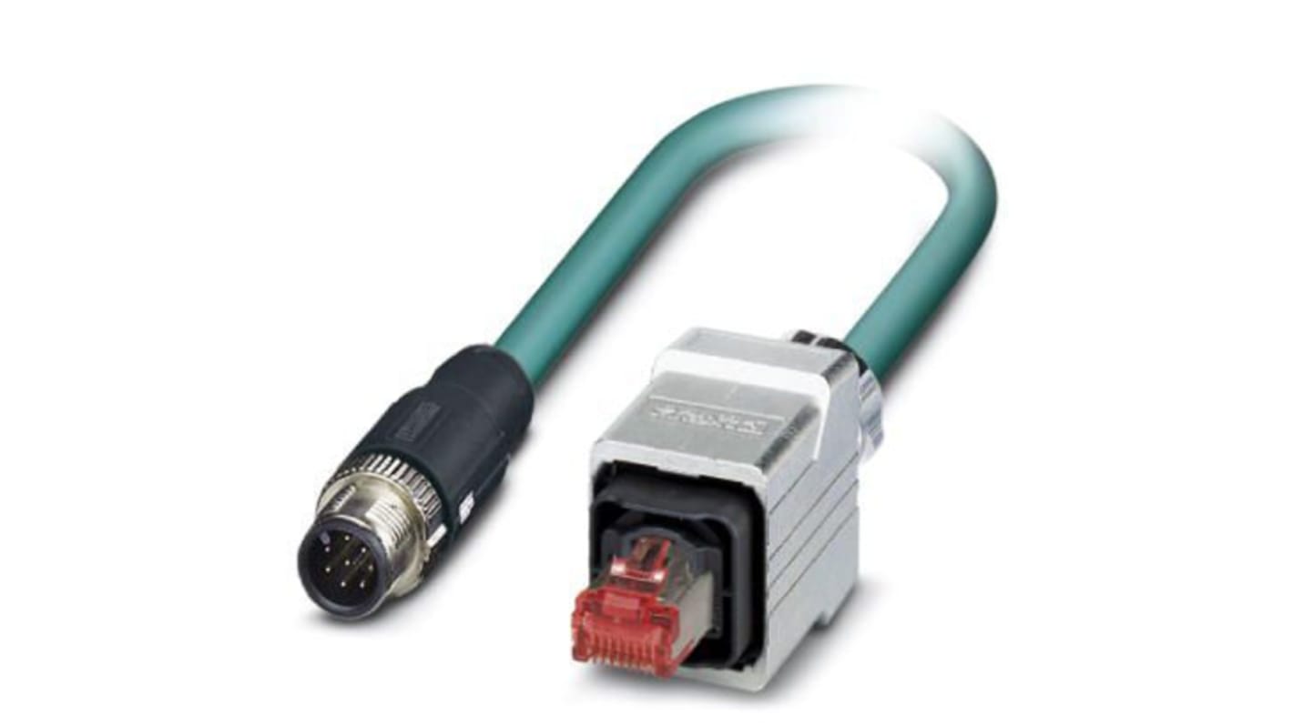 Cavo Ethernet Cat5 (schermato) Phoenix Contact col. Blu, L. 1m, Con terminazione
