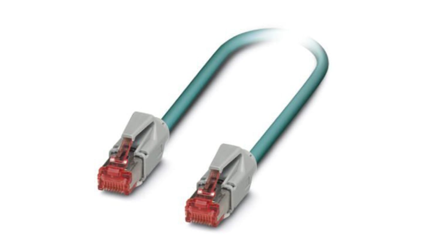 Câble Ethernet catégorie 5e Blindé Phoenix Contact, Bleu, 1m Avec connecteur Droit