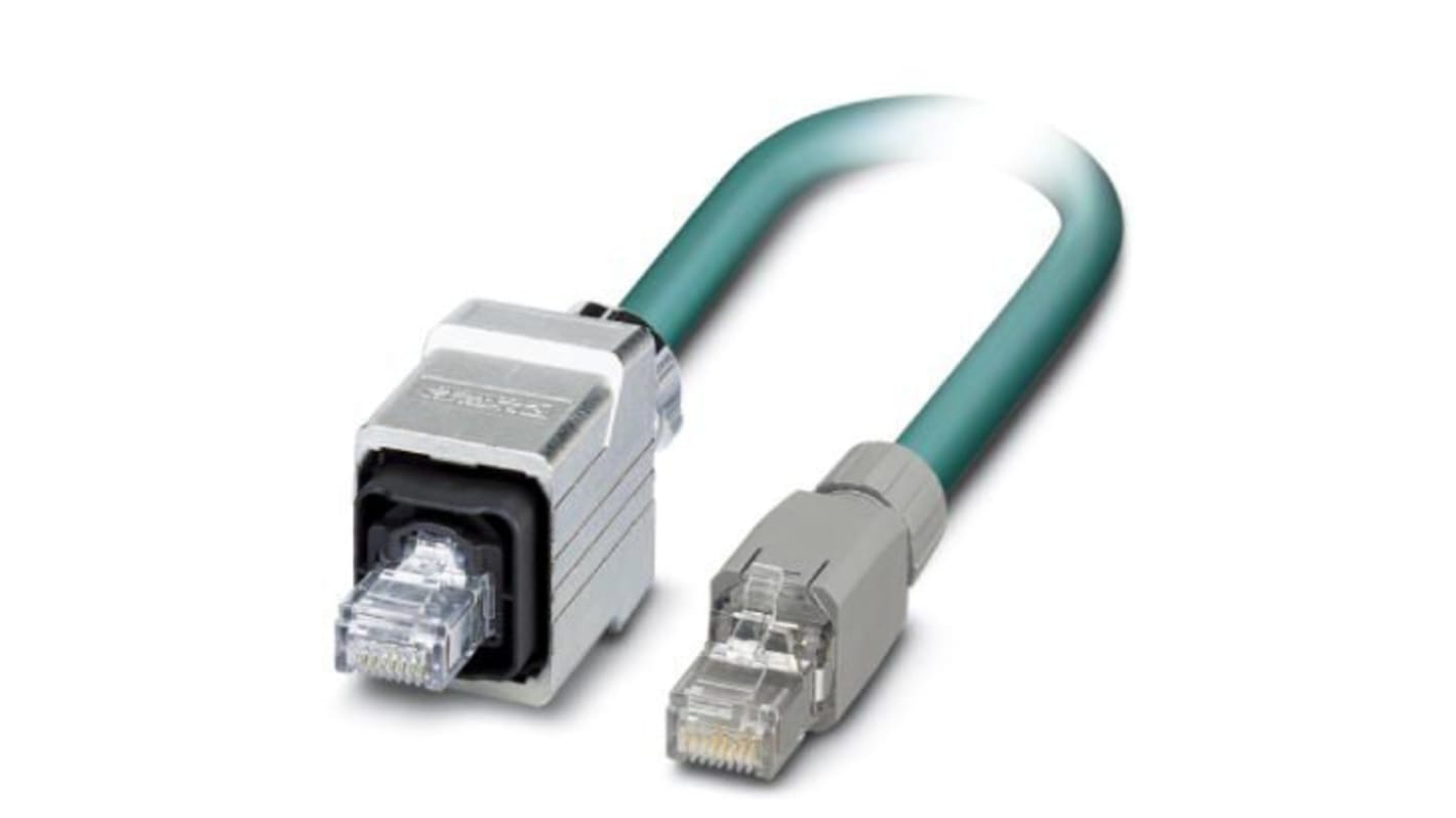 Phoenix Contact Ethernetkabel Cat.5, 2m, Blau Patchkabel, A RJ45 Geschirmt Stecker, B RJ45