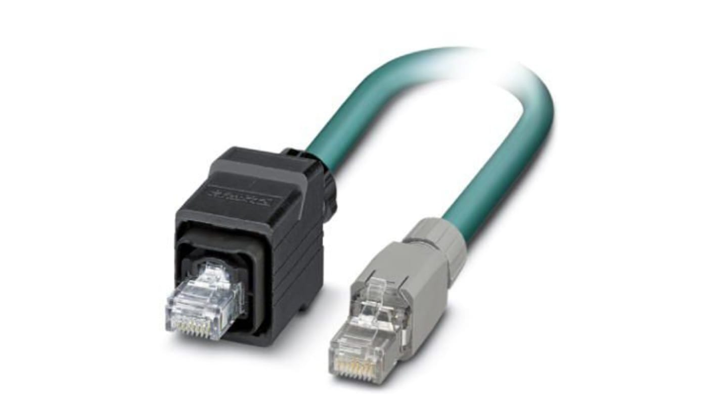 Phoenix Contact Ethernetkabel Cat.5, 2m, Blau Patchkabel, A RJ45 Geschirmt Stecker, B RJ45