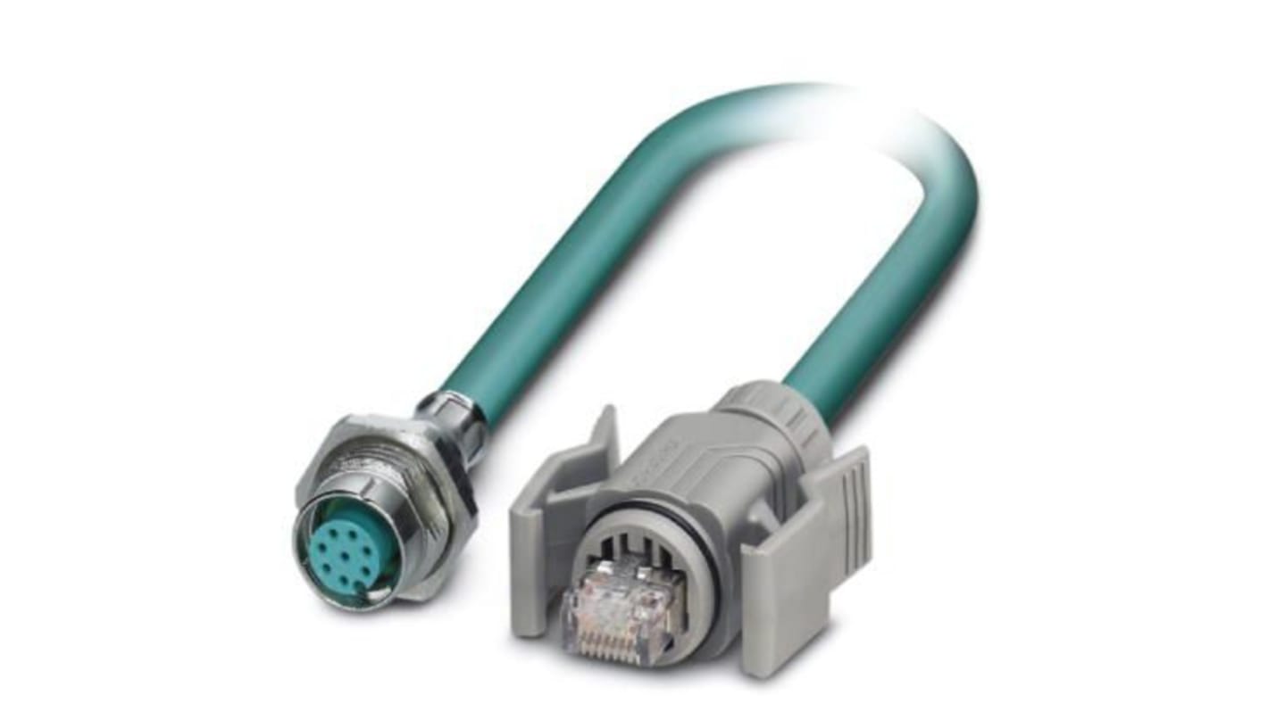 Cable Ethernet Cat5 apantallado Phoenix Contact de color Azul, long. 2m