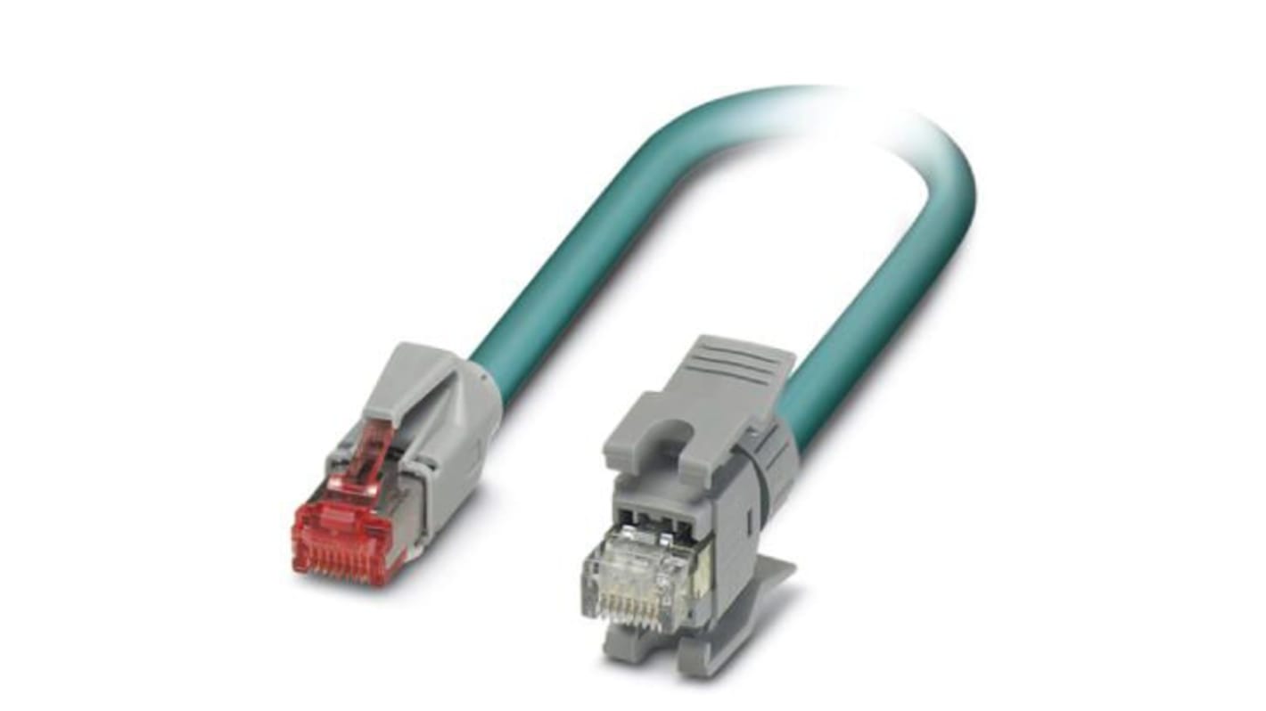 Phoenix Contact Ethernetkabel Cat.5, 2.5m, Blau Patchkabel, A RJ45 Geschirmt Stecker, B RJ45