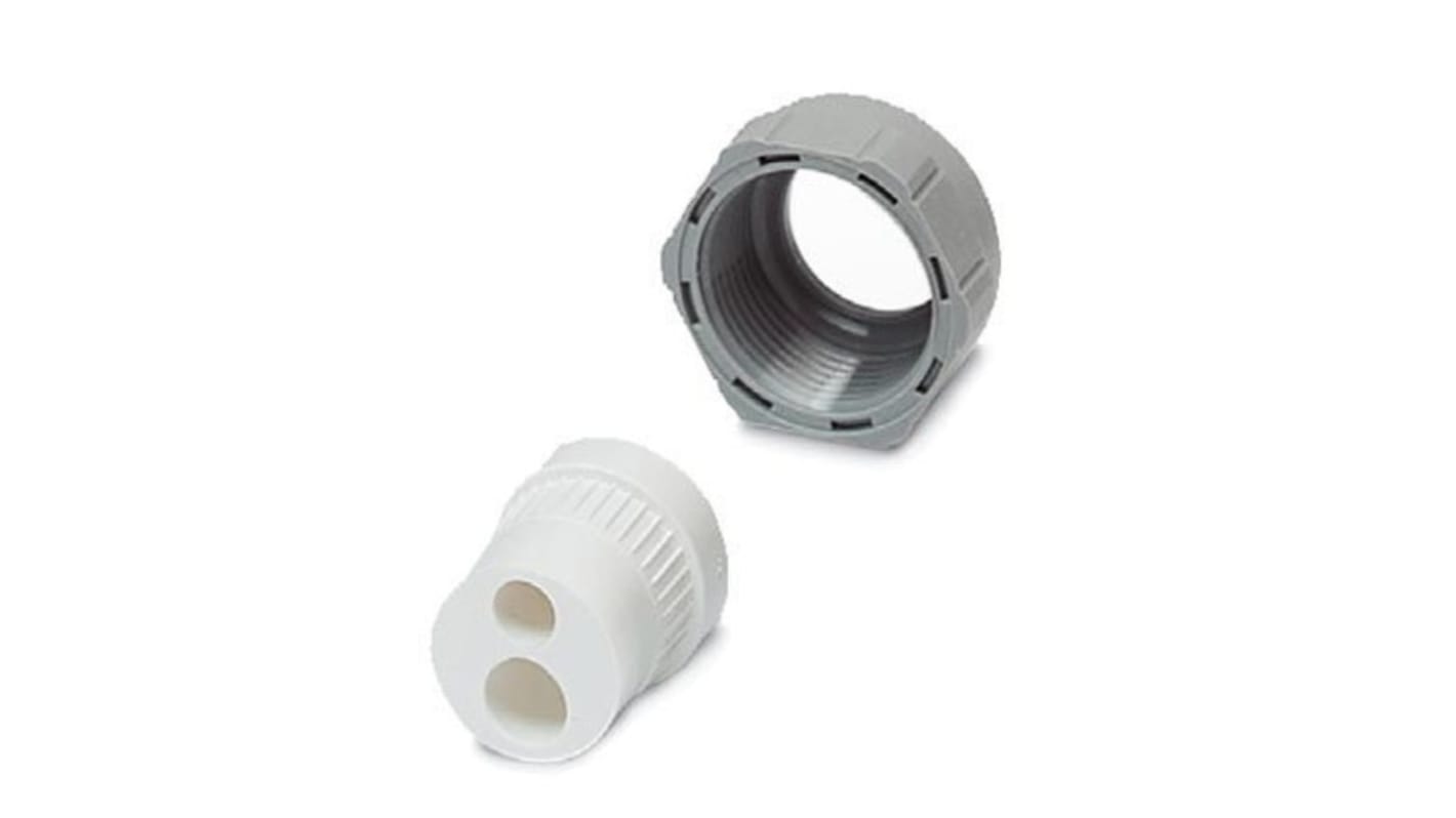 Phoenix Contact Grey PVC Cable Gland, PG16 Thread, 2.7mm Min, 3mm Max, IP65