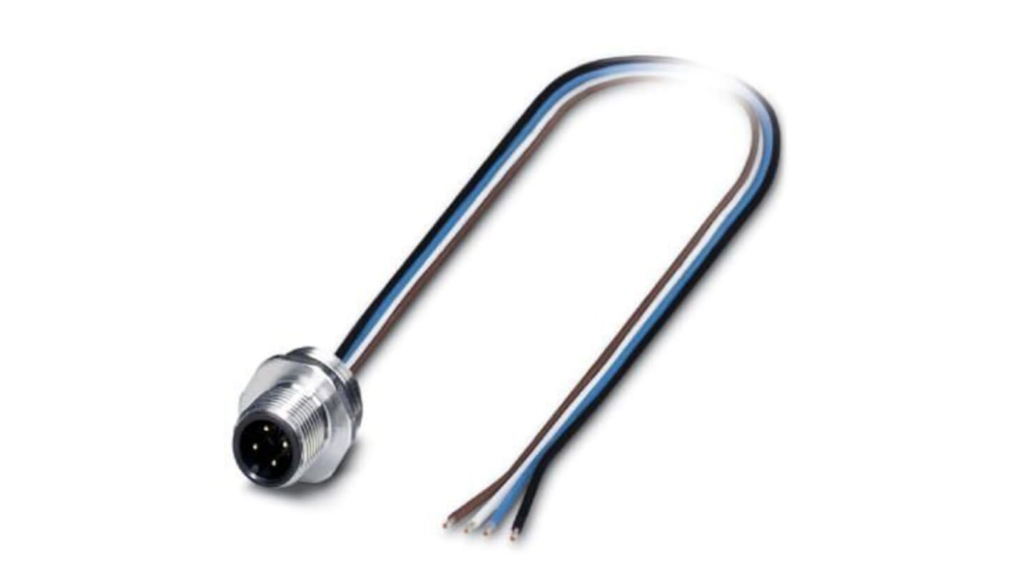 Phoenix Contact Male M12 to Sensor Actuator Cable, 500mm