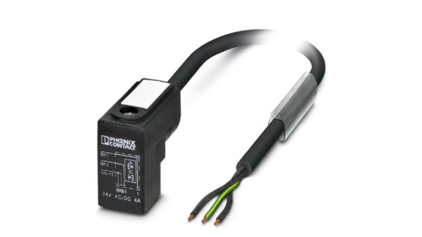 Cable de conexión Phoenix Contact, con. A DIN 43650 forma C, con. B Sin terminación, long. 10m
