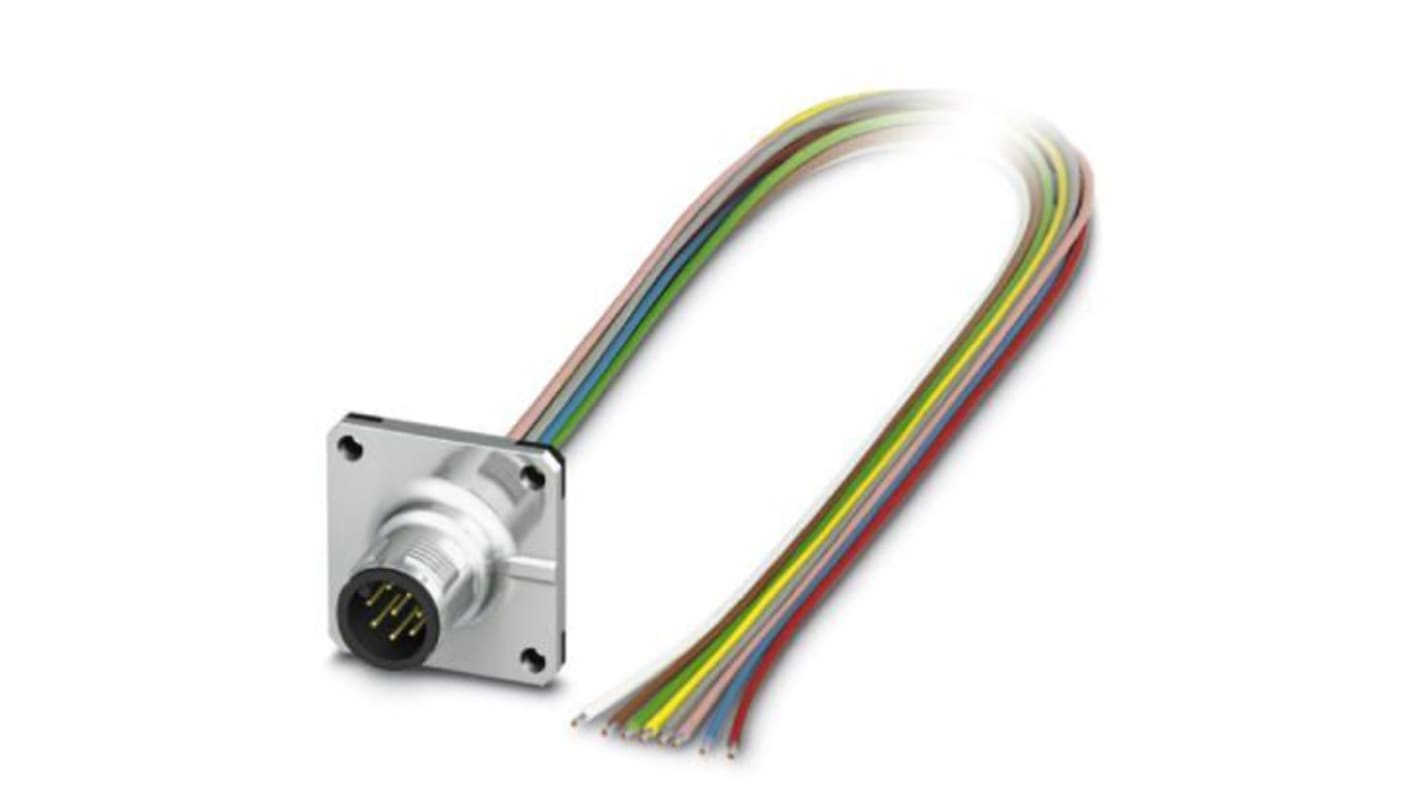 Phoenix Contact Male M12 to Sensor Actuator Cable, 500mm