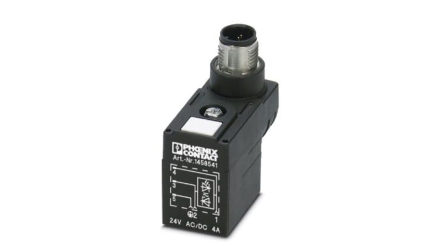 Connettore per valvole a solenoide Phoenix Contact, Maschio, 3P, 24 V c.a.