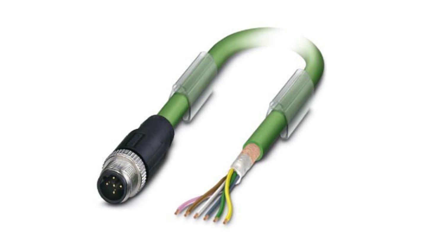 Cable de bus Phoenix Contact, con. A M12 Macho, con. B Sin terminación, long. 5m