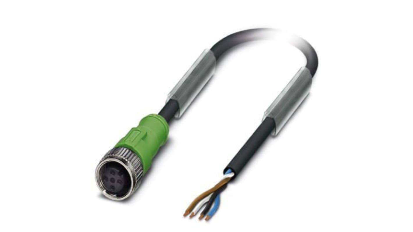 Phoenix Contact Straight Female M12 to Sensor Actuator Cable, 3.5m