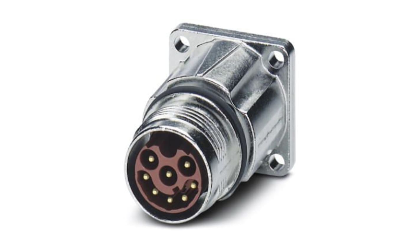 Phoenix Contact Circular Connector, 8 Contacts, Front Mount, M17 Connector, Plug