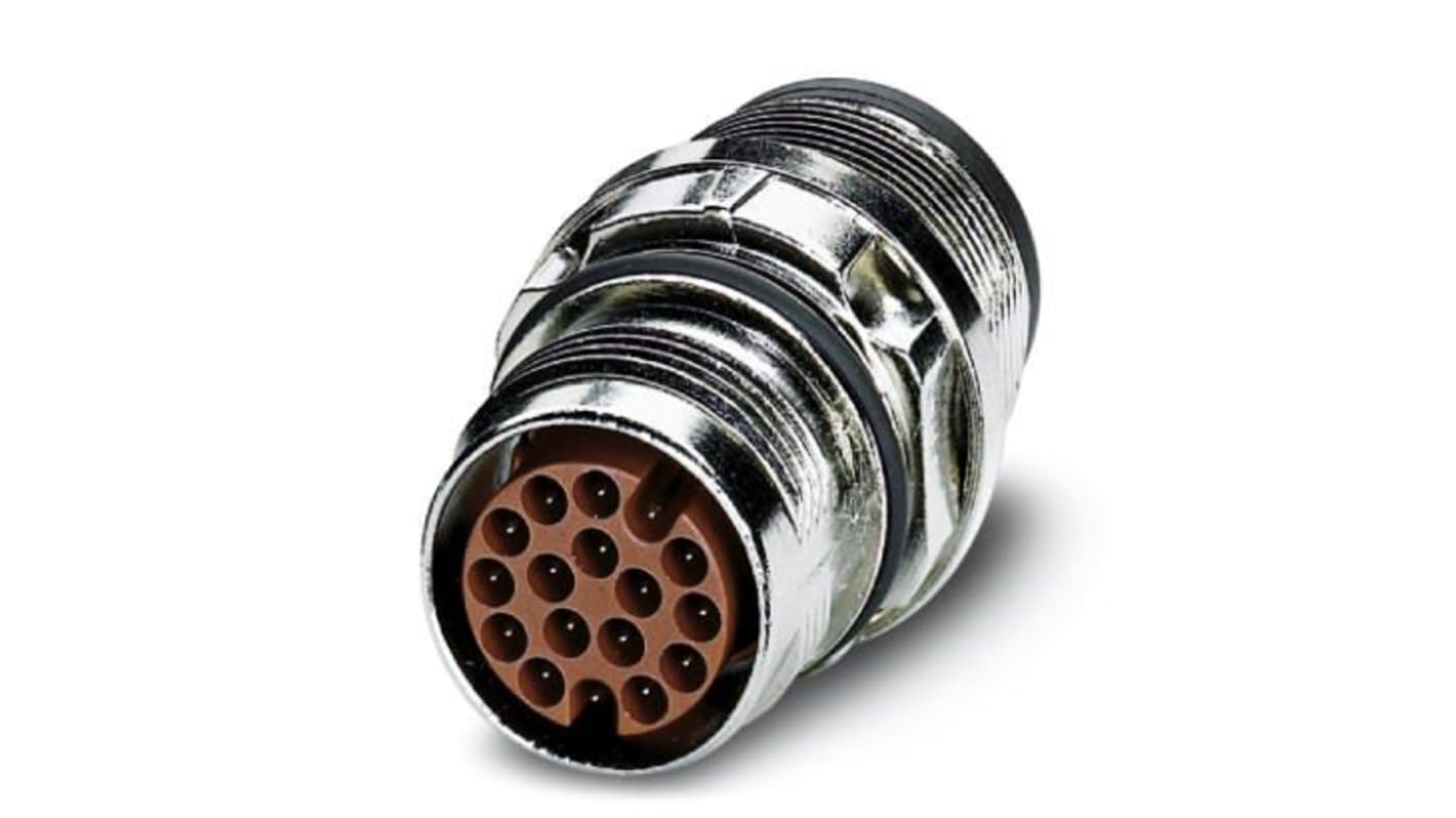 Phoenix Contact Circular Connector, 17 Contacts, Front Mount, M17 Connector, Plug