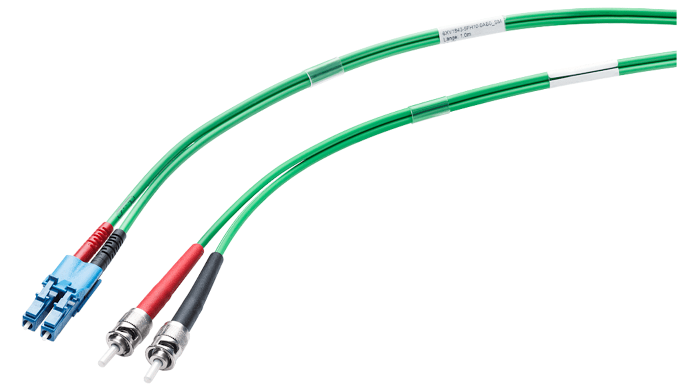 Siemens to ST Duplex Fibre Optic Cable, 50μm, 1m