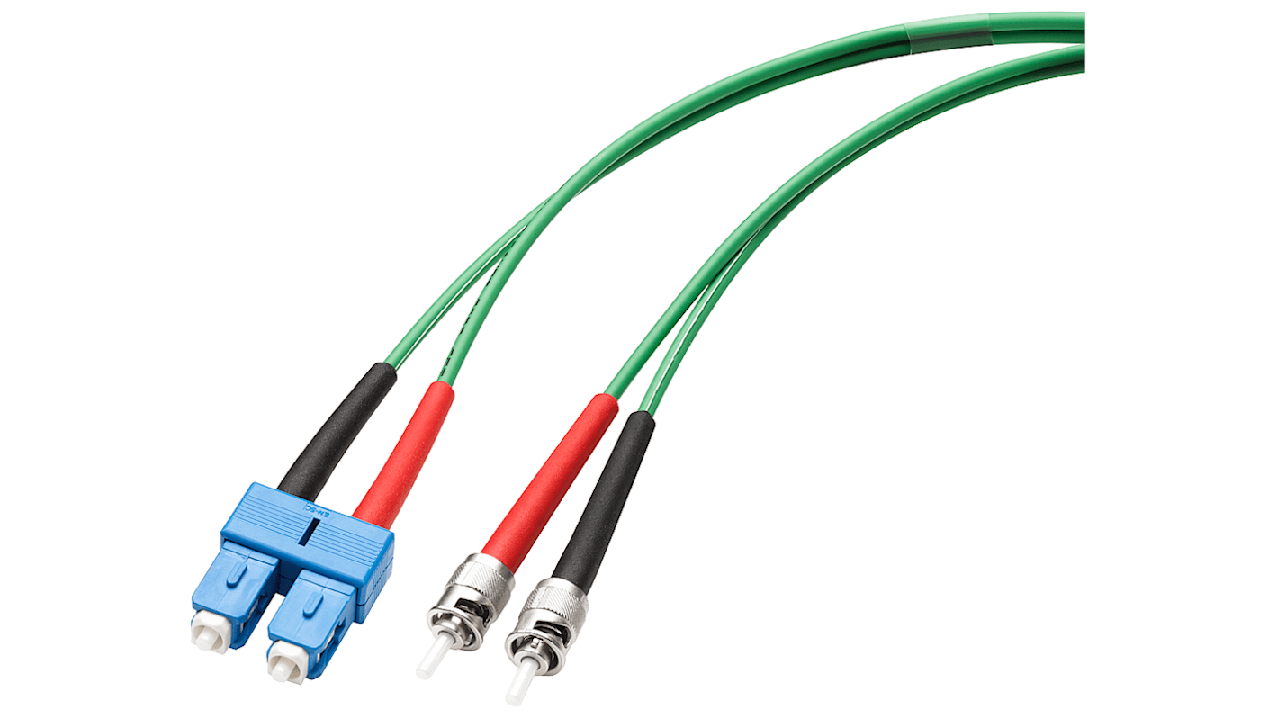 Fibra ottica a Duplex Siemens, curvatura min 42 mm Verde, 1 conduttore di Ø 50μm