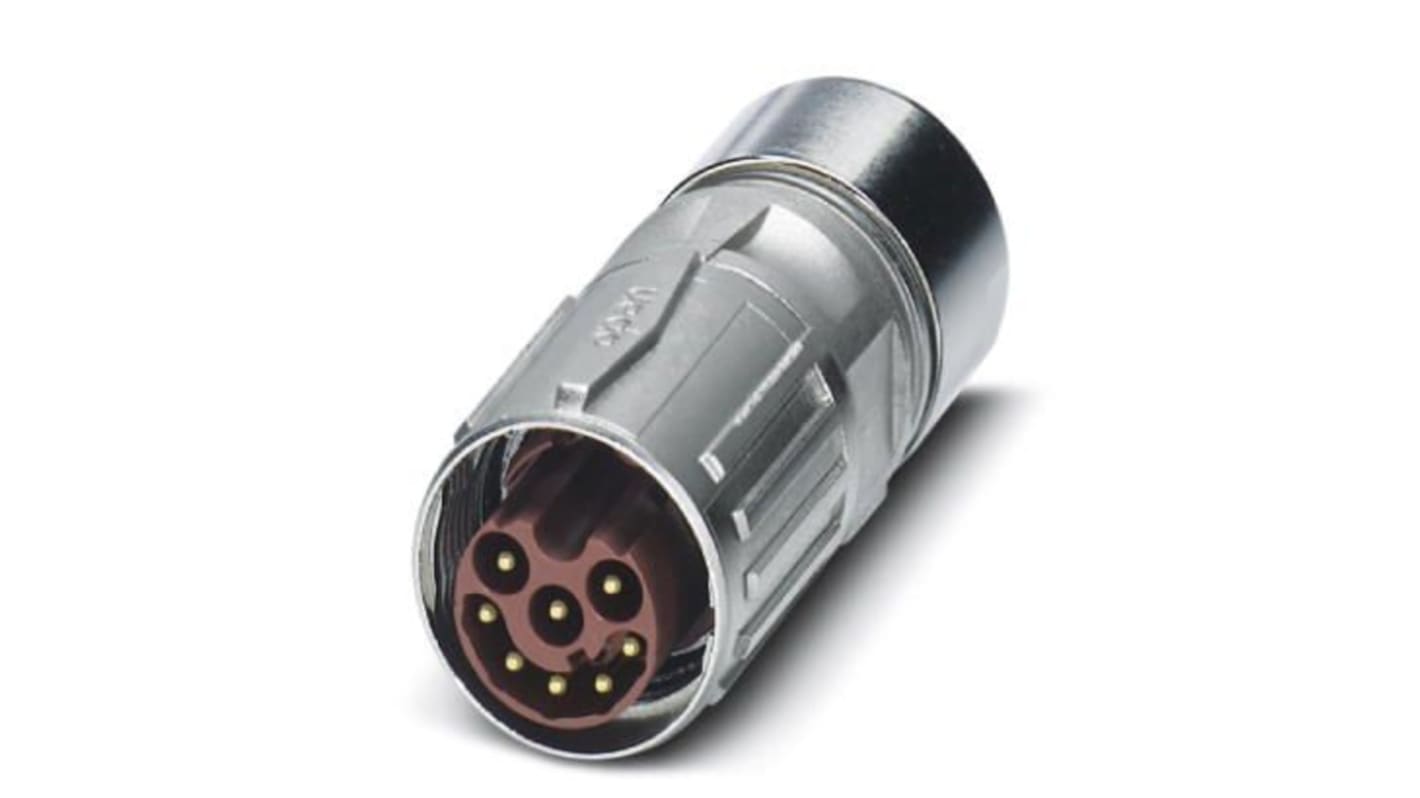 Phoenix Contact Circular Connector, 8 Contacts, Front Mount, M17 Connector, Plug