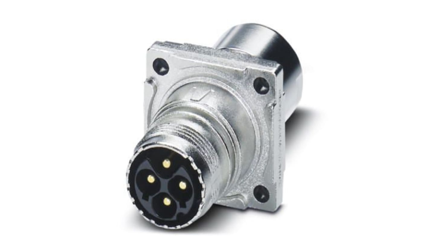 Phoenix Contact Circular Connector, 4 Contacts, Front Mount, M17 Connector, Plug