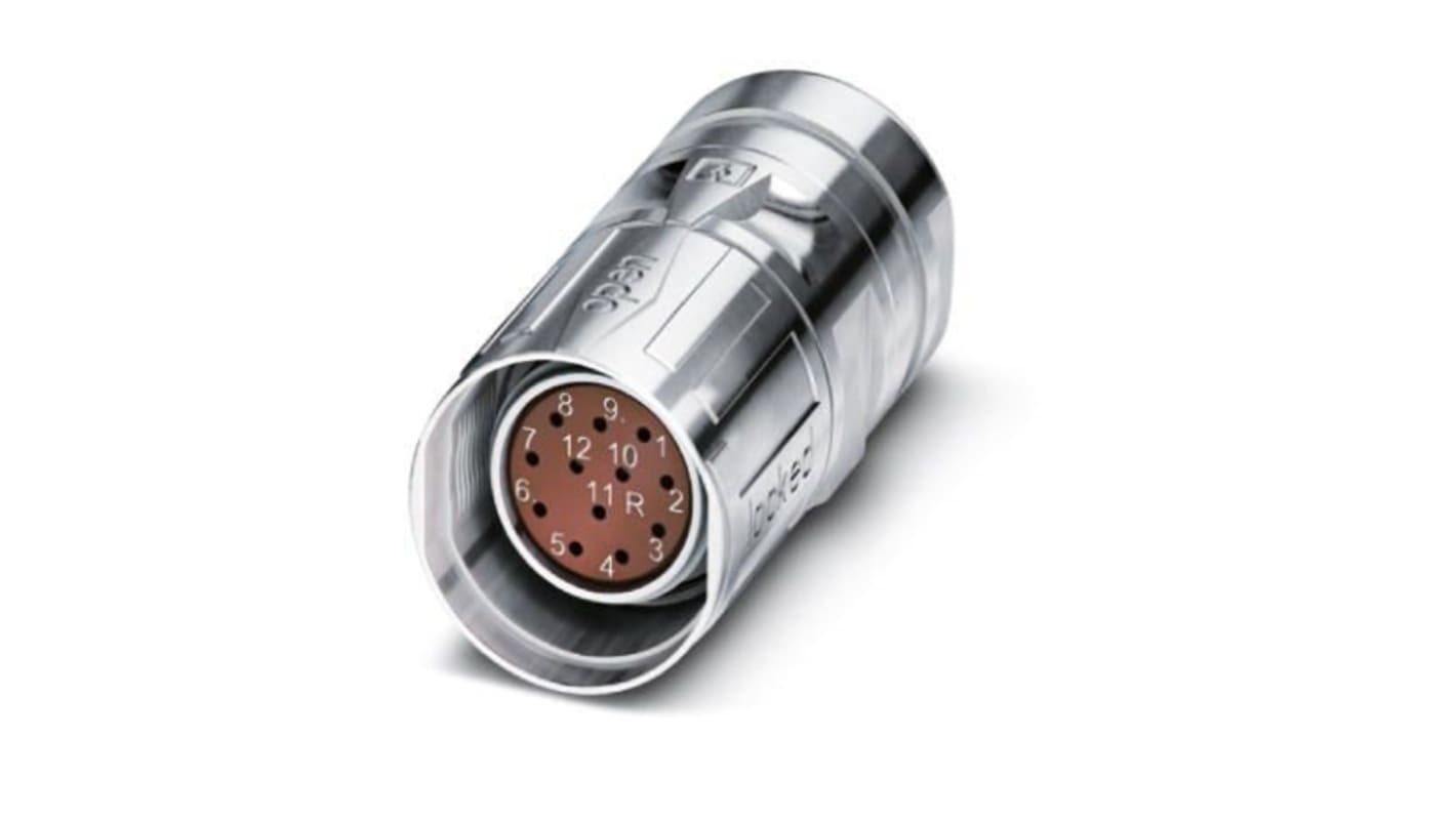 1619474 | Phoenix Contact Circular Connector, 12 Contacts, Cable Mount ...