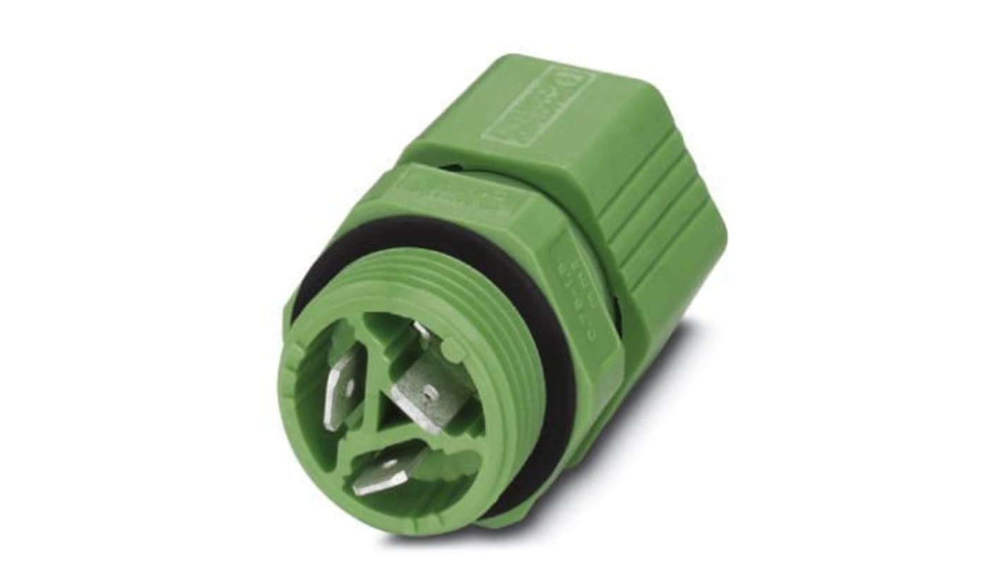 Phoenix Contact Circular Connector, 3 Contacts, Front Mount, M20 Connector, Plug, IP65, IP67, Q 1.5 Series