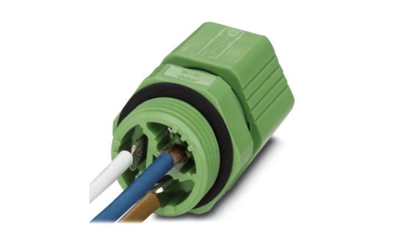 Phoenix Contact Circular Connector, 3 Contacts, Front Mount, M20 Connector, Plug, IP65, IP67, Q 1.5 Series