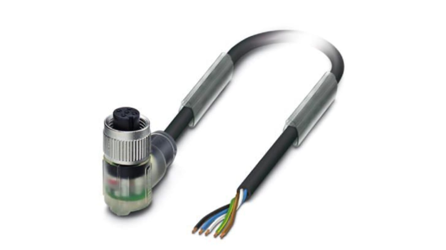 Phoenix Contact Female M12 to Sensor Actuator Cable, 3m