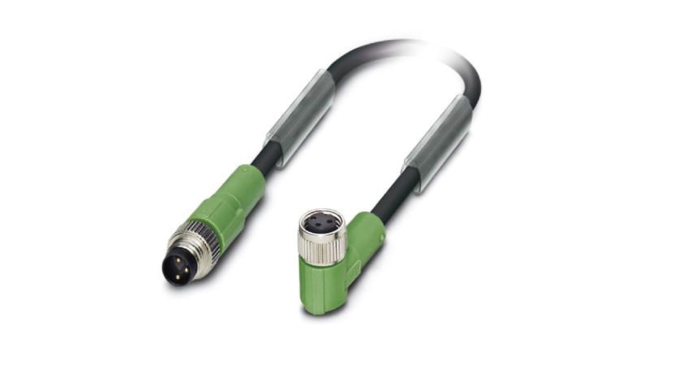 Phoenix Contact Male M8 to Female M8 Sensor Actuator Cable, 1m