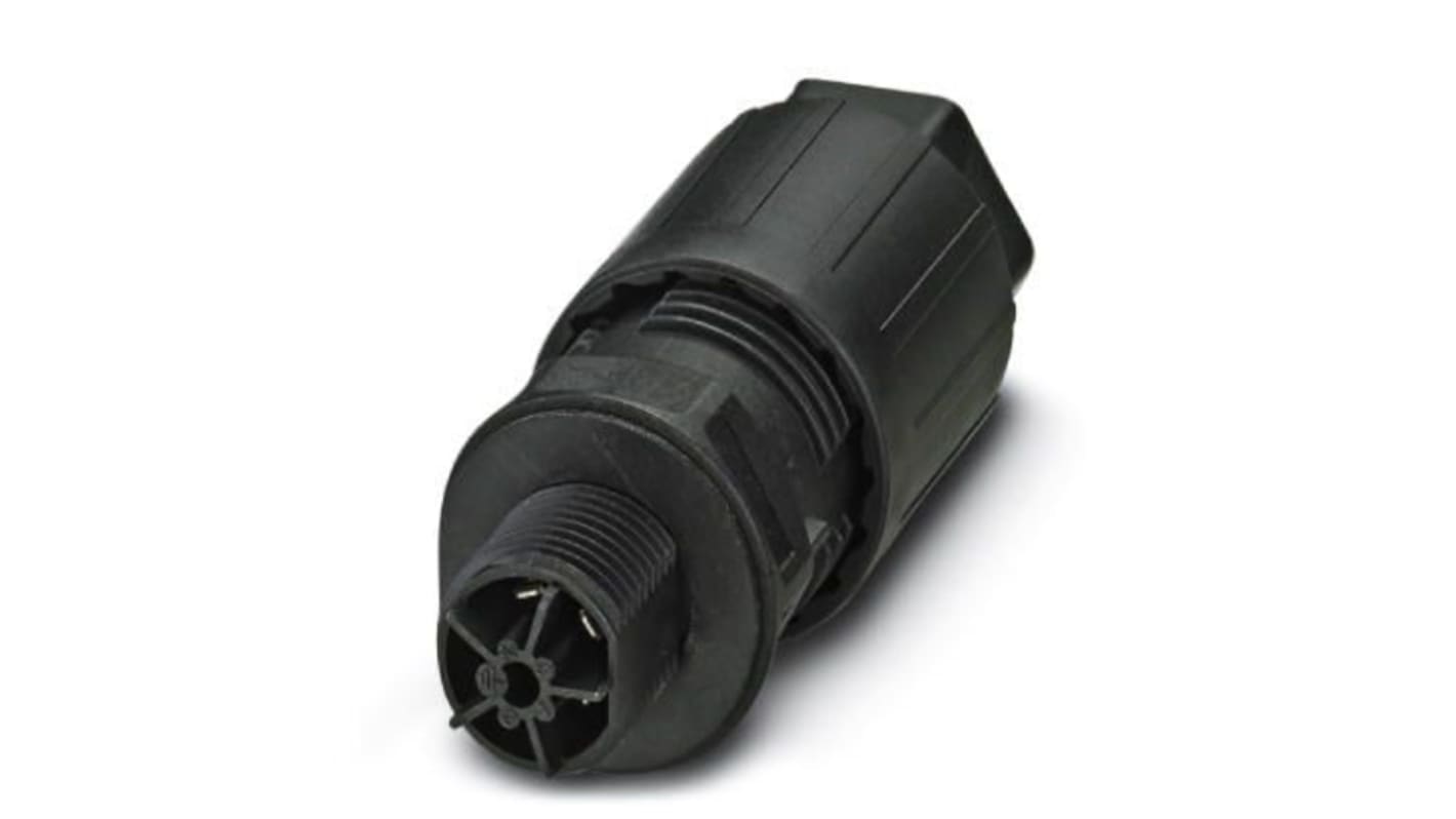 Conector circular Phoenix Contact hembra serie QPD de 5 vías, Montaje frontal, IP66, IP68, IP69K