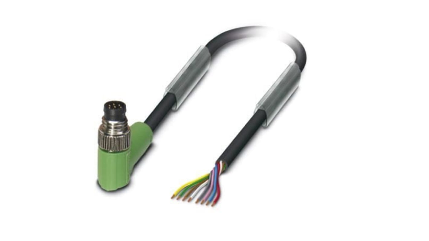 Phoenix Contact Right Angle Female M8 to Sensor Actuator Cable, 1.5m