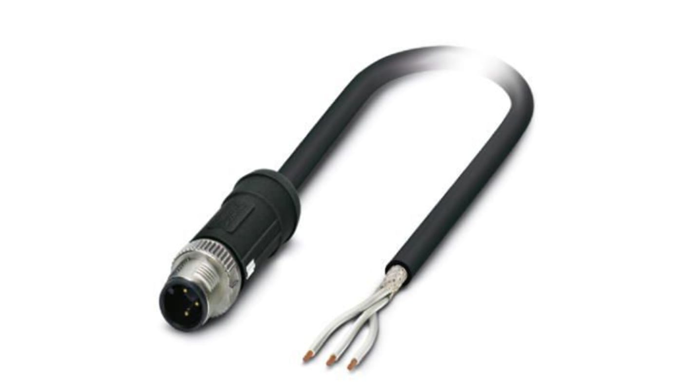 Phoenix Contact Straight Male M12 to Sensor Actuator Cable, 2m