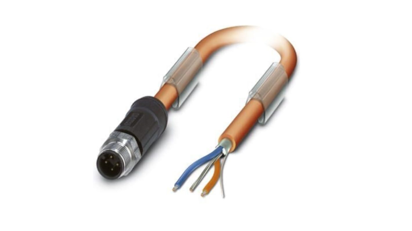 Phoenix Contact Straight Male M12 to Bus Cable, 5m