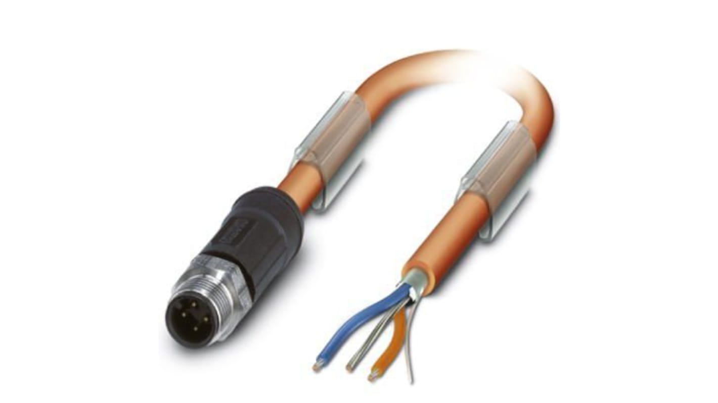 Phoenix Contact Straight Male M12 to Bus Cable, 10m