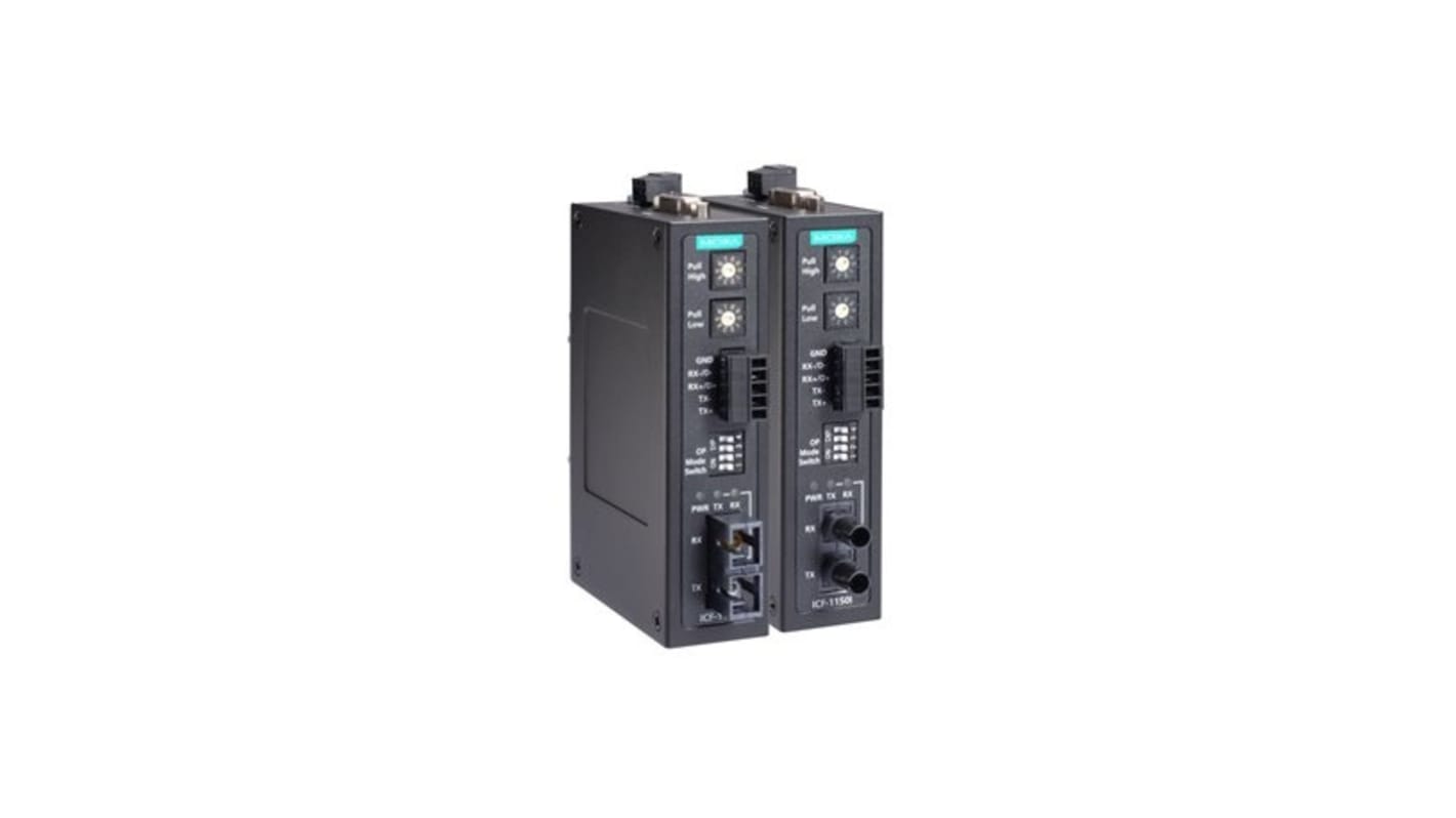 MOXA RS232, RS422, RS485 Ethernet Media Converter, Multi Mode, 50Mbit/s, Full Duplex 5km