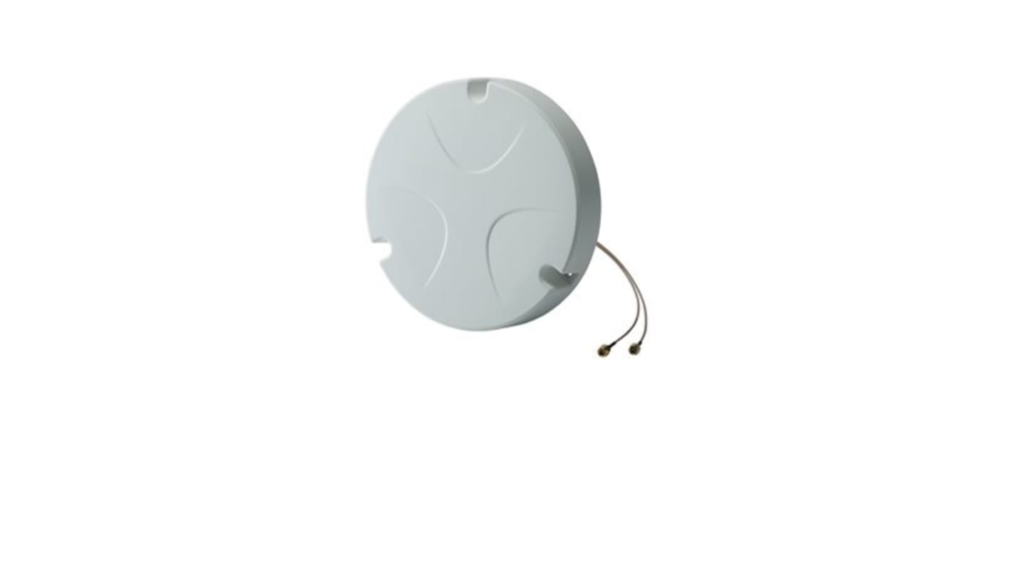 MOXA MAT-WDB-CA-RM-2-0205 Round Multi-Band Antenna with SMA Male RP Connector, MIMO 2x2, Omni-directional