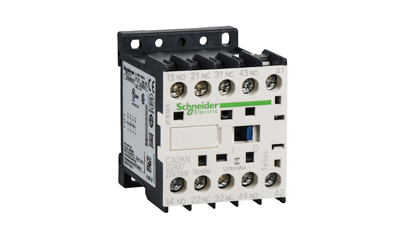 Relé de control Schneider Electric TeSys, 1 NA + 1 NC, 480 V