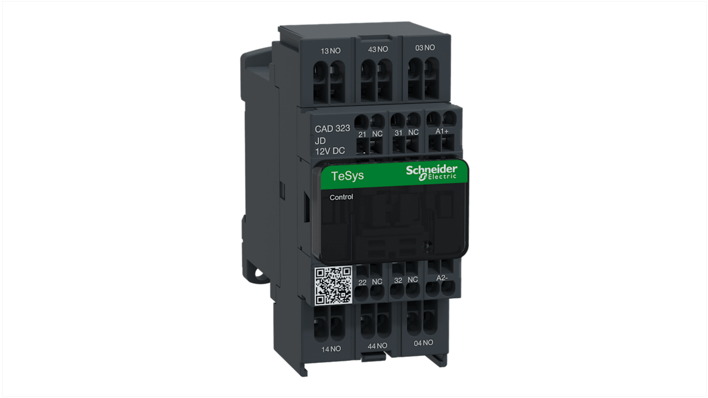 Relais de contrôle Schneider Electric, 3 NO + 2 NF, 10 A, 12 V