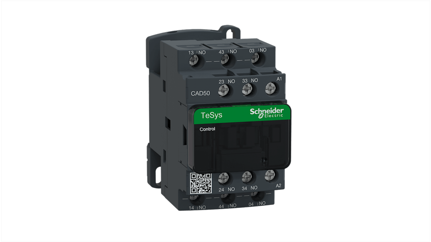 CAD50L7 | Schneider Electric Control Relay 5NO, 10 A Contact Rating ...