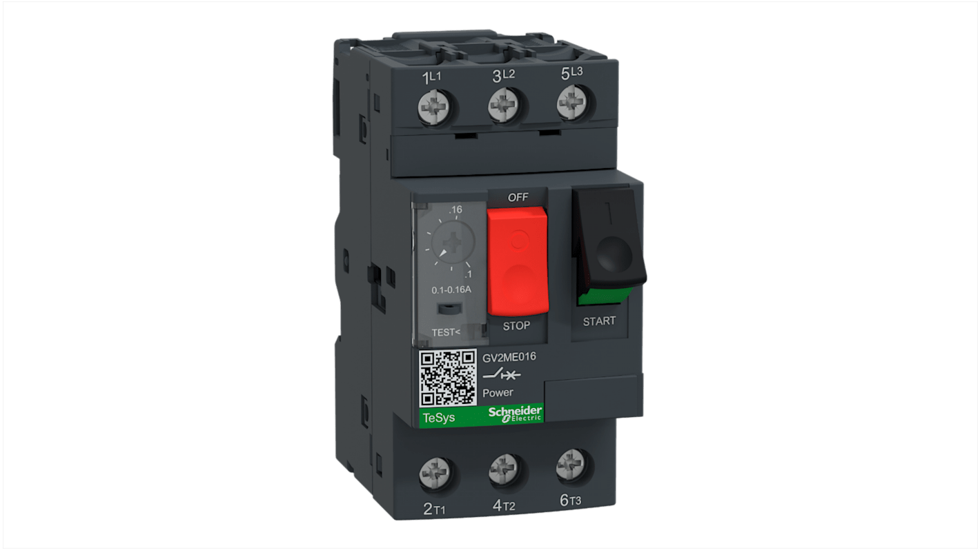 Schneider Electric 0.1 → 0.16 A TeSys Motor Protection Circuit Breaker, 690 V