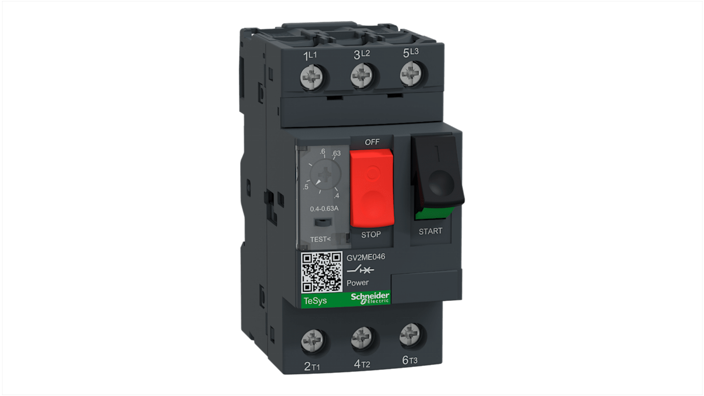 GV2ME046 Schneider Electric 0.4 → 0.63 A TeSys Motor Protection