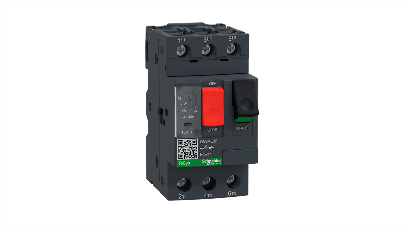 GV2ME32TQ Schneider Electric 24 → 32 A TeSys Motor Protection Circuit